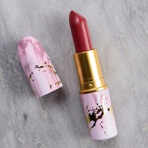 MAC Natural Born Leader is a very warm-toned, medium plum with a satin finish.